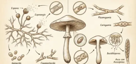 Reproducción de los hongos: sexual y asexual